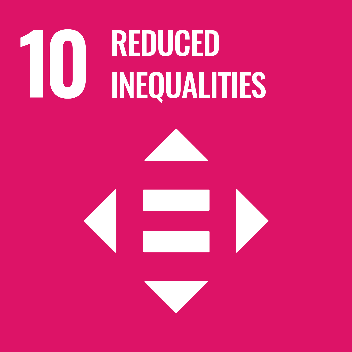 Logo: 10. Eliminate inequality among people and nations.